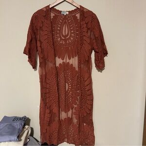 Rebellion Terracotta lace Kimono